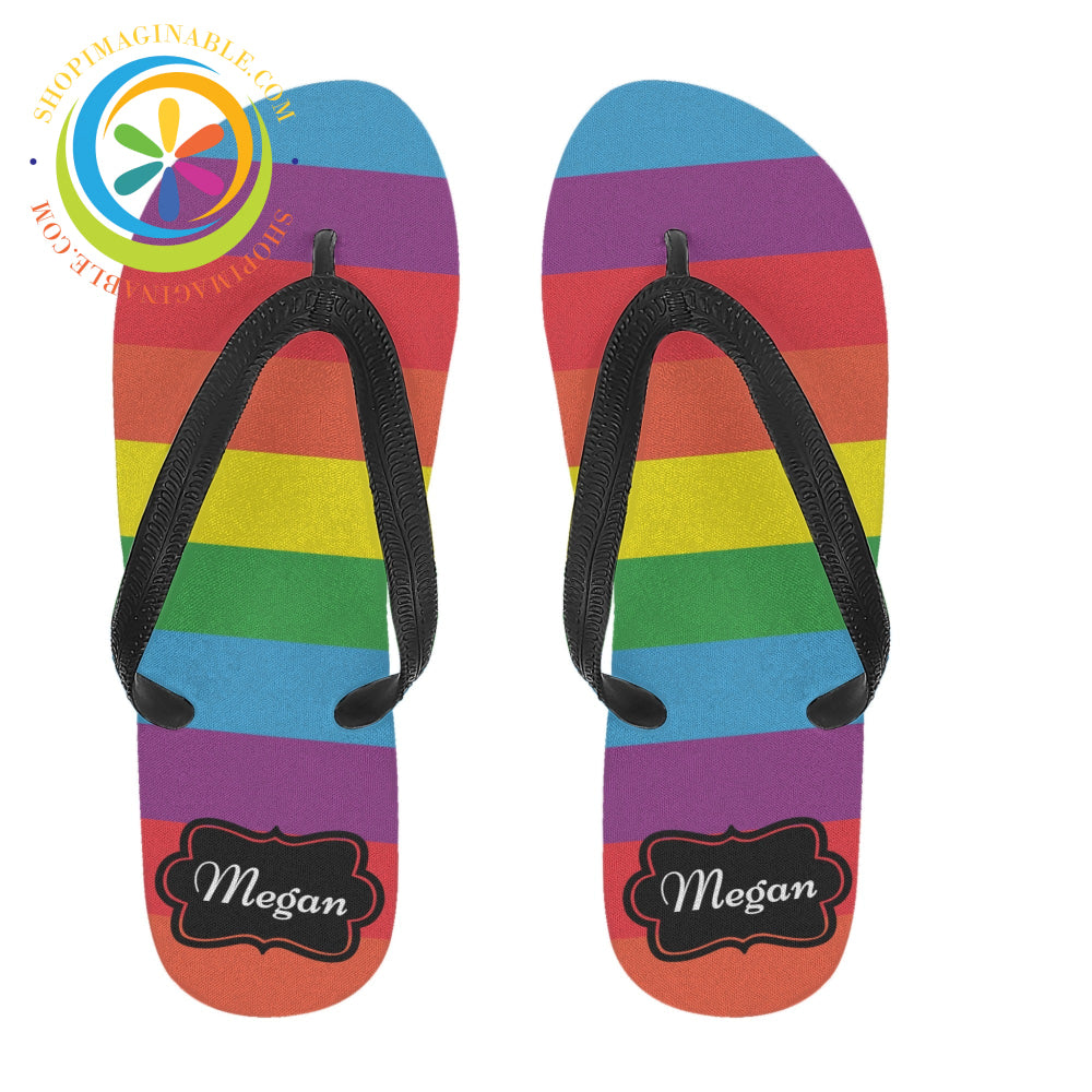 Pride Striped Mens & Ladies Flip-Flops