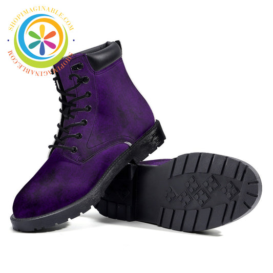 Purple Gothic Grunge - Leather Martin Boots