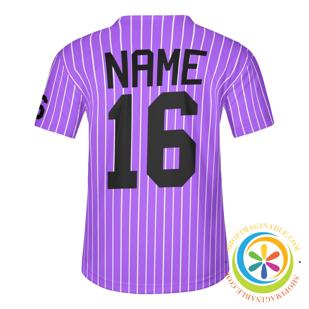 White & Black Striped Unisex Baseball Jersey-ShopImaginable.com