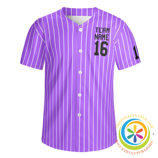 White & Black Striped Unisex Baseball Jersey-ShopImaginable.com