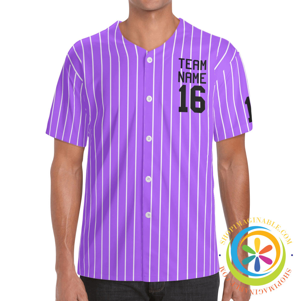 White & Black Striped Unisex Baseball Jersey-ShopImaginable.com