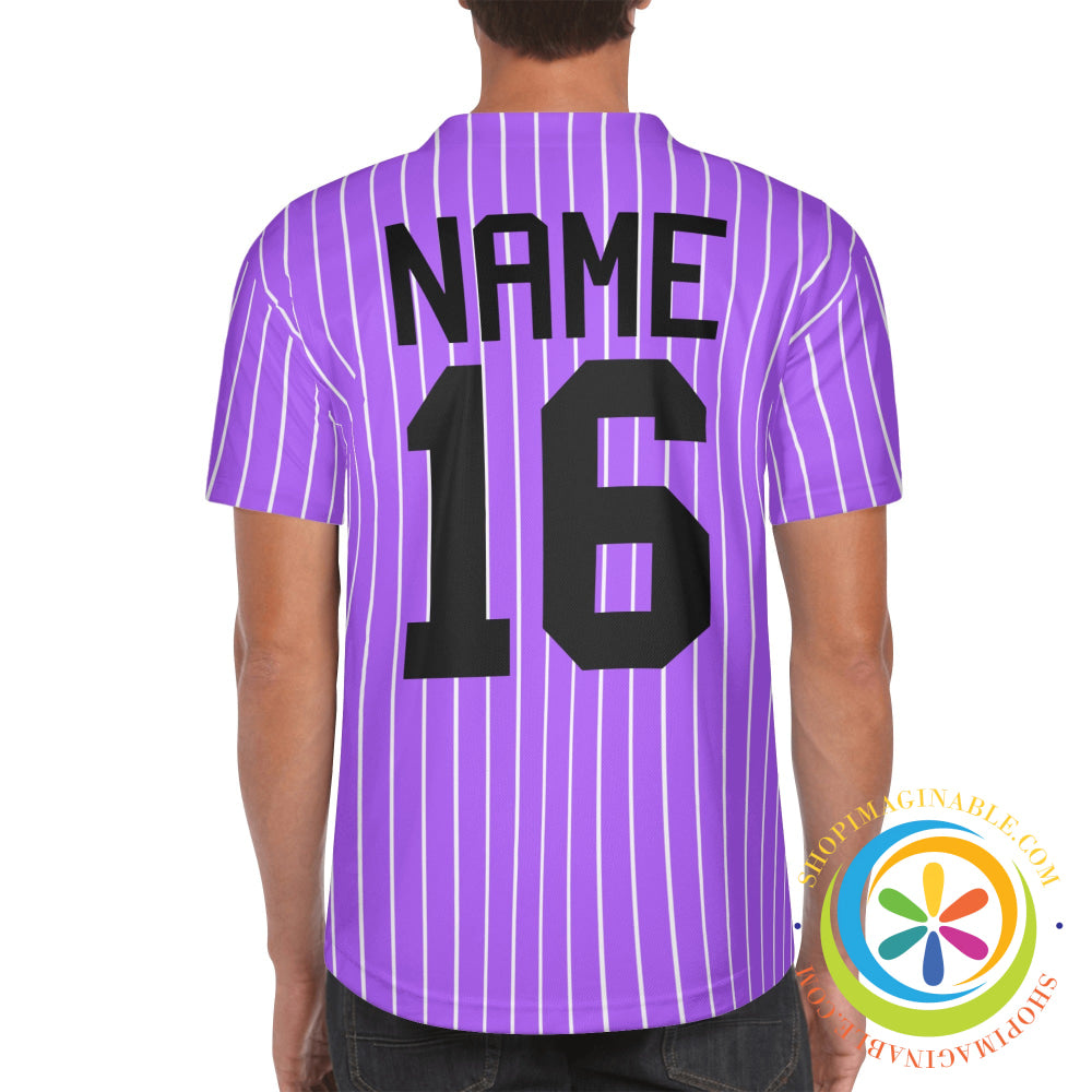 White & Black Striped Unisex Baseball Jersey-ShopImaginable.com