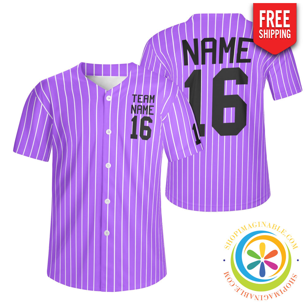 White & Black Striped Unisex Baseball Jersey-ShopImaginable.com