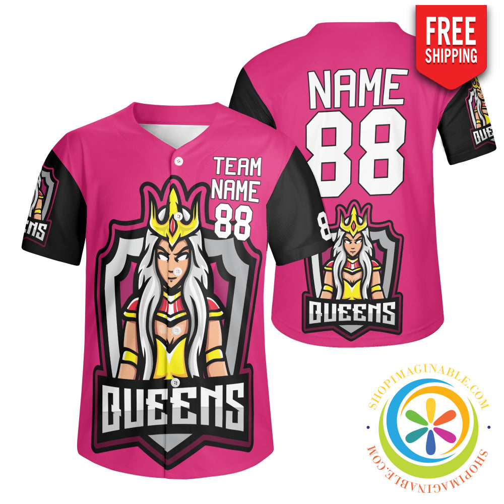 Queens Unisex Baseball Jersey S