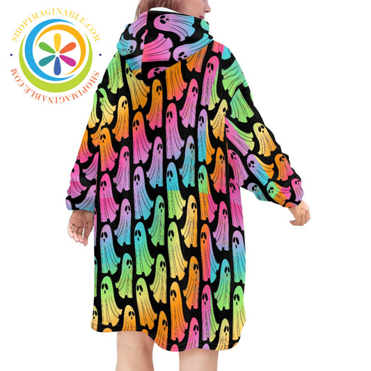 Rainbow Ghosts - Blanket Hoodie white / ONESIZE