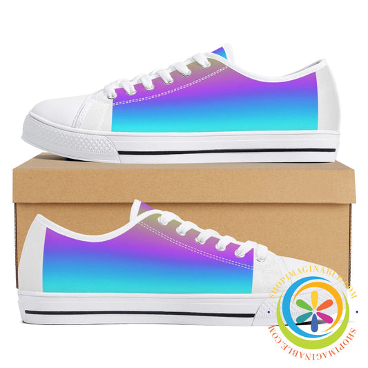Rainbow Pride Ladies Low Top Canvas Shoes