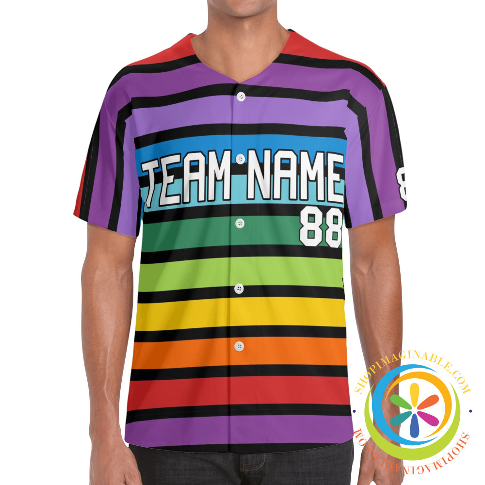 Rainbow Unisex Baseball Jersey