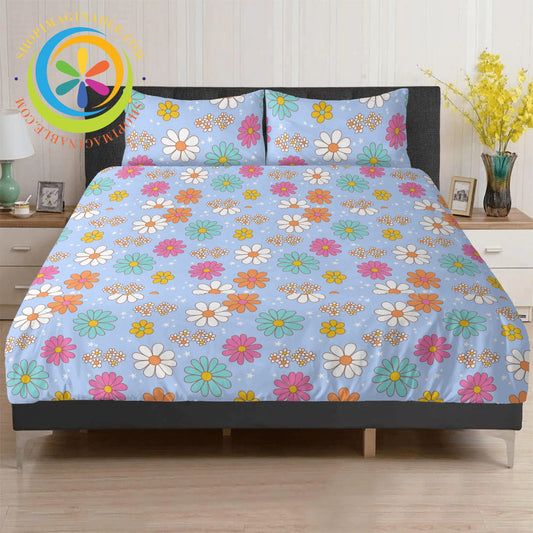 Retro Daisy Floral Bedding Set