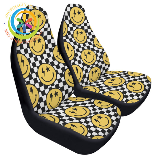 Retro Happy Face Cloth Car Seat Covers