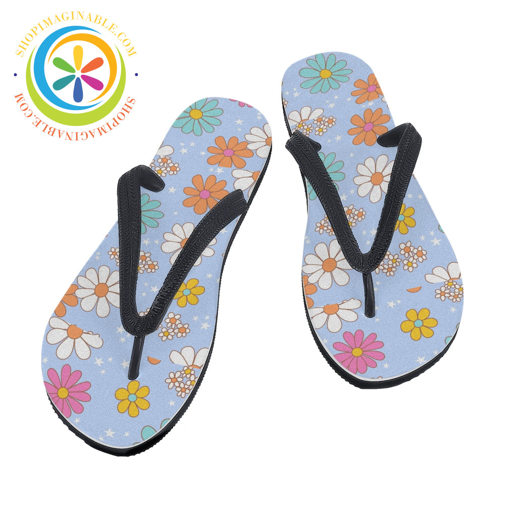Retro Summer Daisy Mens & Ladies Flip-Flops