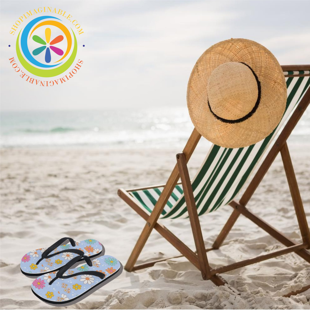 Retro Summer Daisy Mens & Ladies Flip-Flops