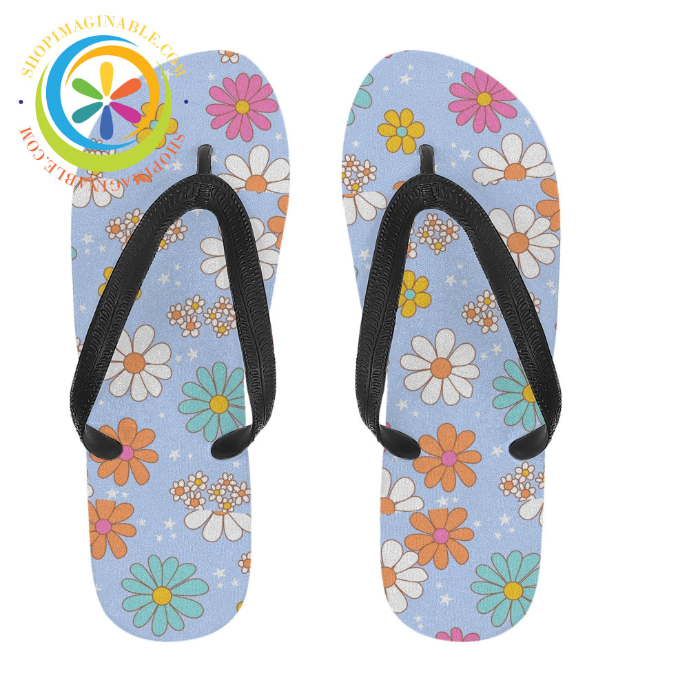 Retro Summer Daisy Mens & Ladies Flip-Flops