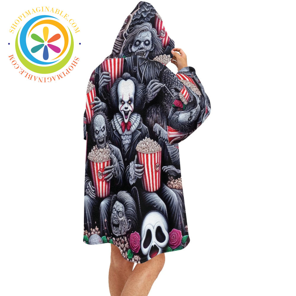 Scary Movie Blanket Hoodie white / ONESIZE