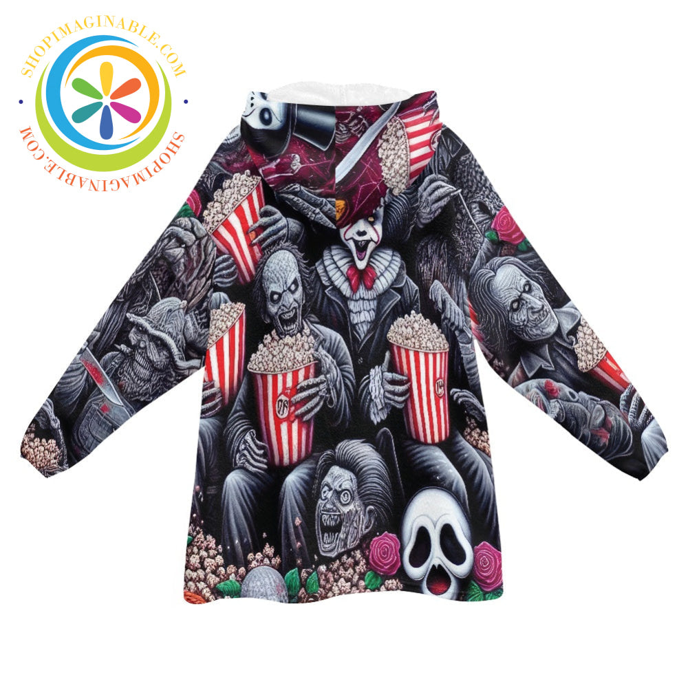 Scary Movie Blanket Hoodie white / ONESIZE