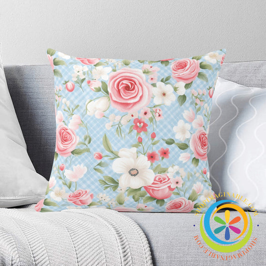 Shabby Chic Floral Pillow Cover