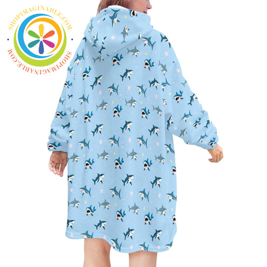 Shark Week - Blanket Hoodie white / ONESIZE
