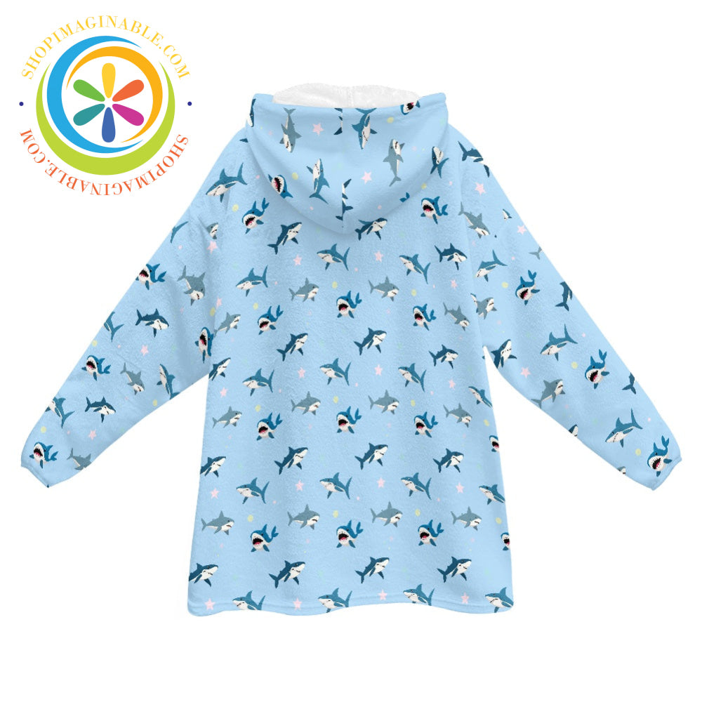 Shark Week - Blanket Hoodie white / ONESIZE
