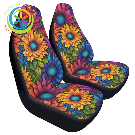Sunflower Rainbows Car Seat Covers