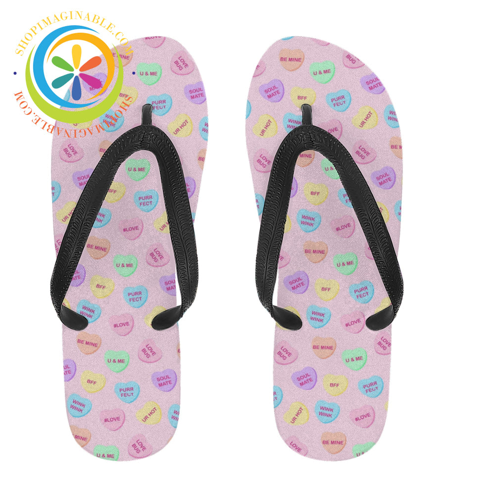 Sweet Tart Hearts Ladies Flip-Flops