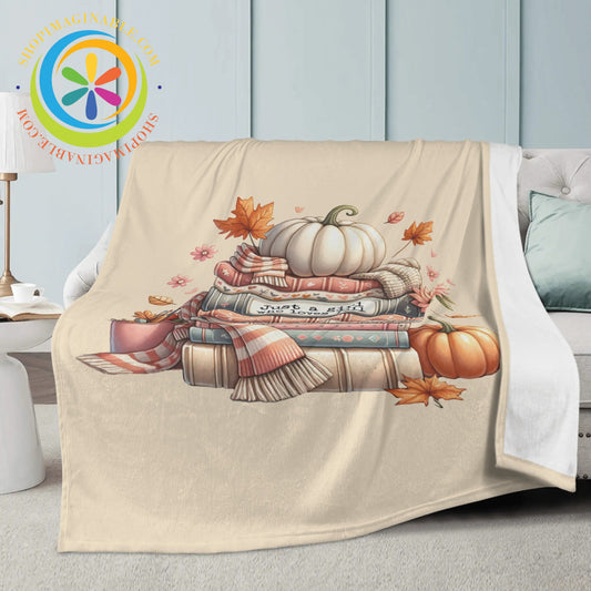 The Autumn Reader Soft Premium Fleece Blanket S