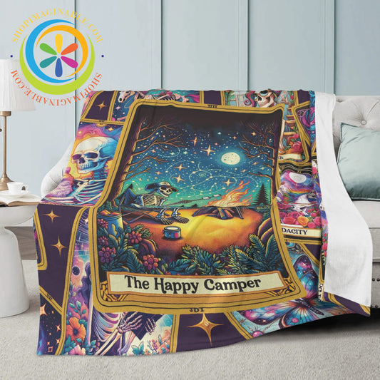 The Happy Camper Tarot Premium Fleece Blanket