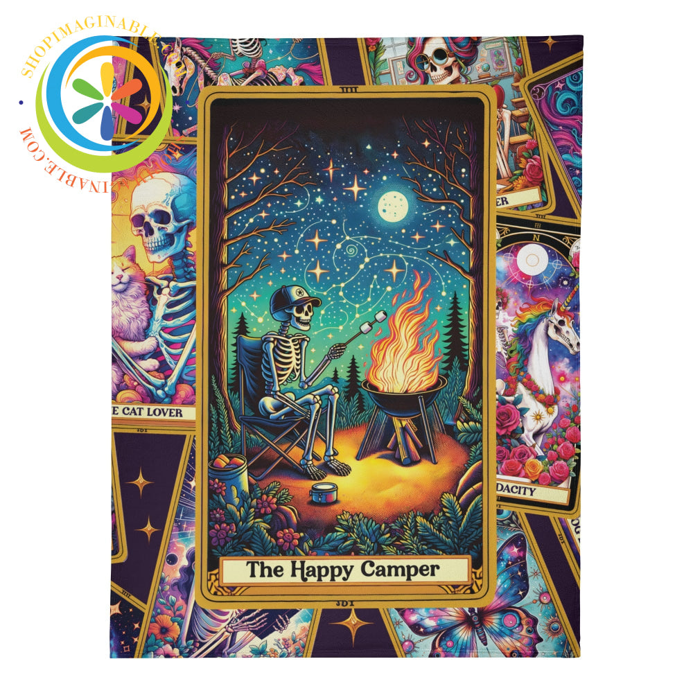The Happy Camper Tarot Premium Fleece Blanket