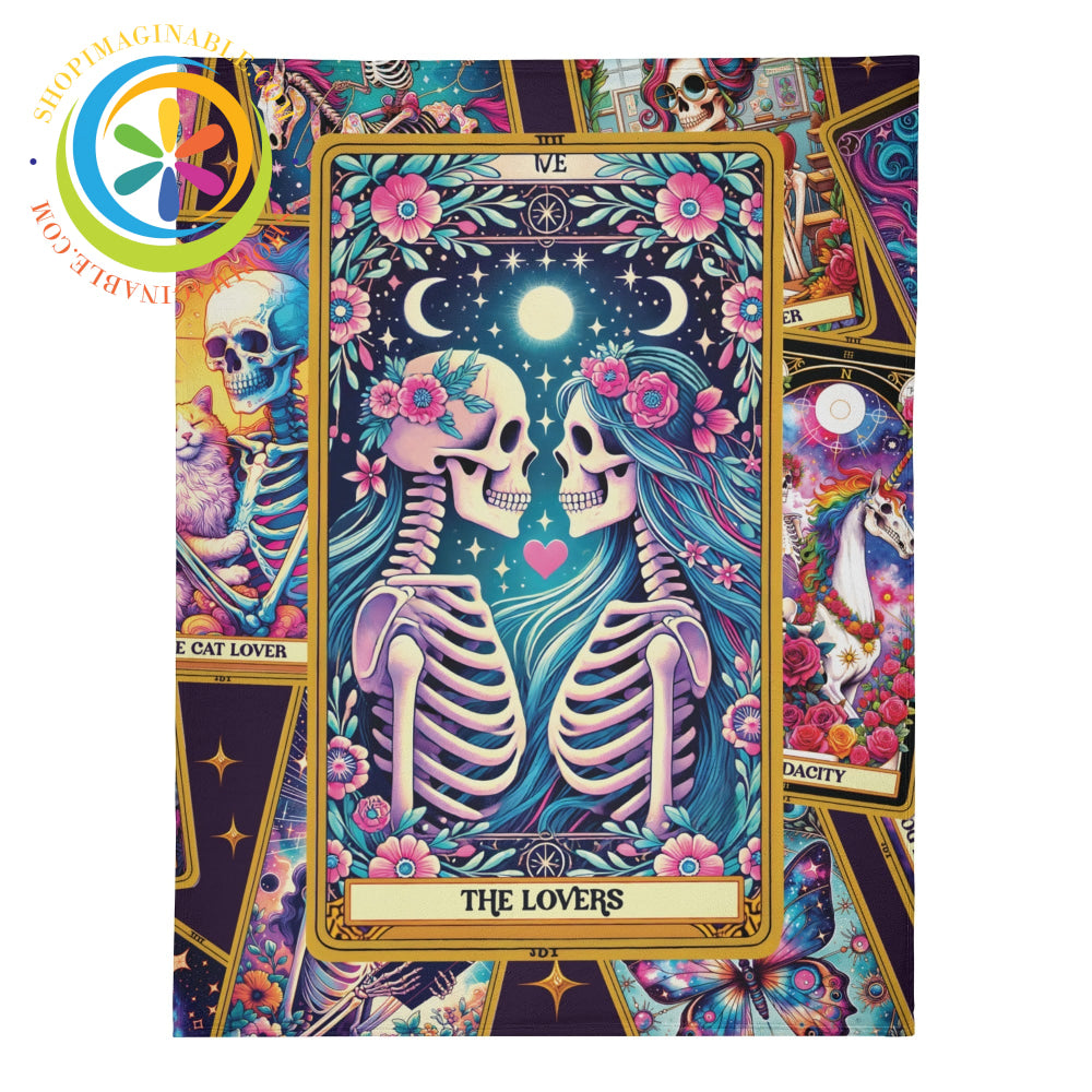 The Lovers Tarot Premium Fleece Blanket
