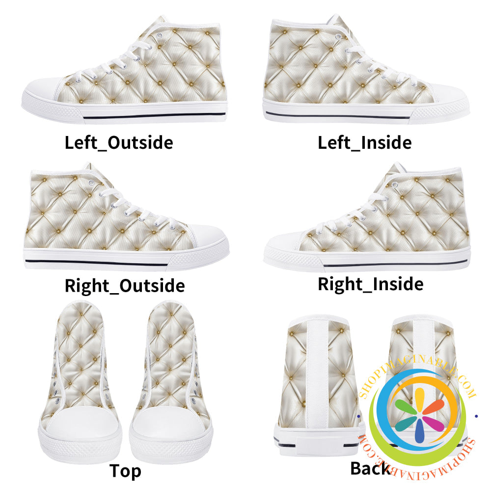 Under Dress Bridal Ladies High Top Canvas Shoes