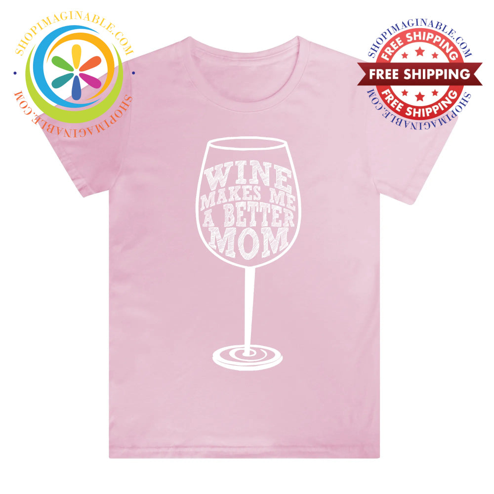 Wine Mom Ladies T-Shirt Light Pink / S T-shirt