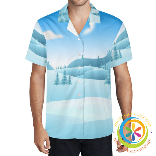 Winter Wonderland Holiday Hawaiian Casual Shirt Hawaiian