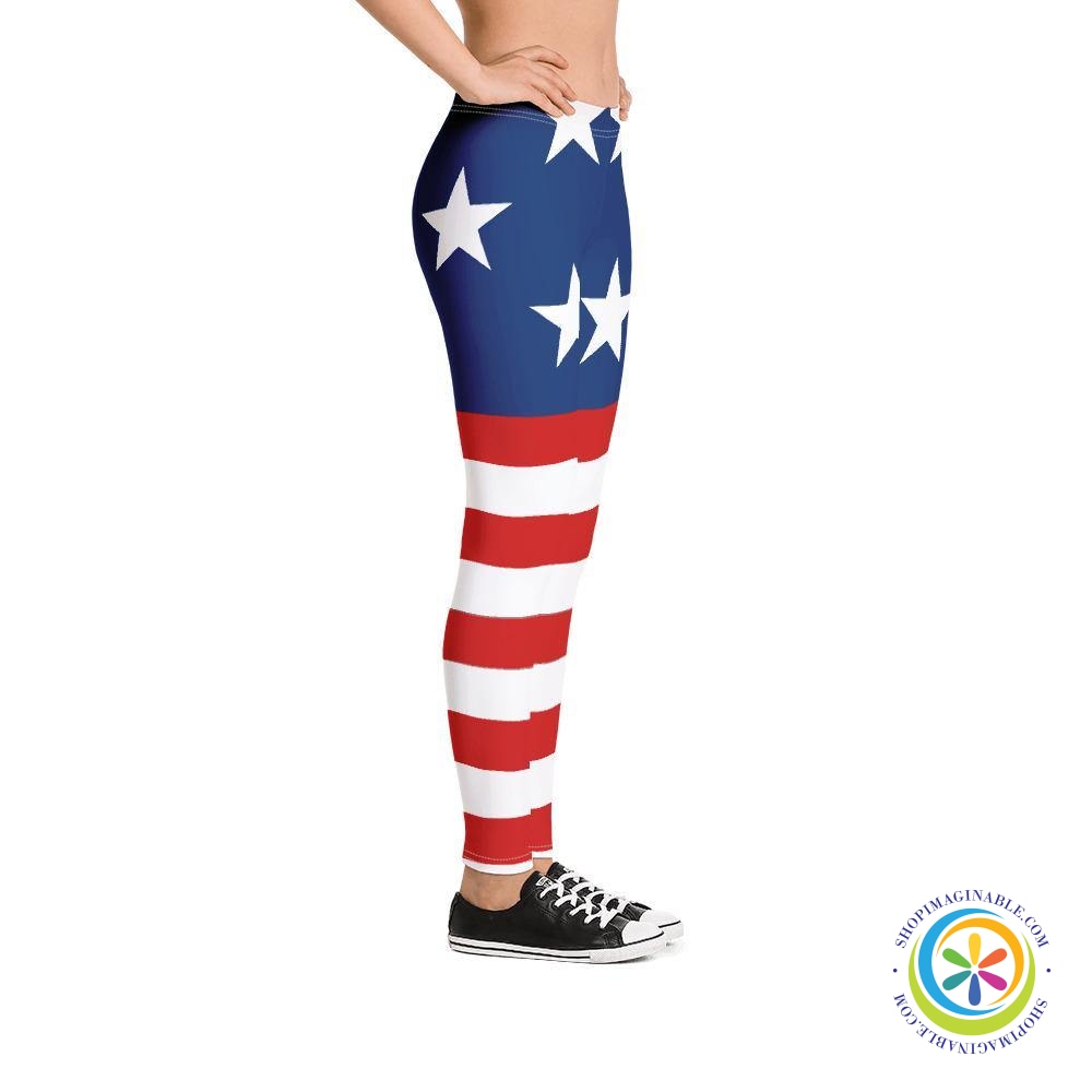 American Patriot 4th of July Leggings-ShopImaginable.com