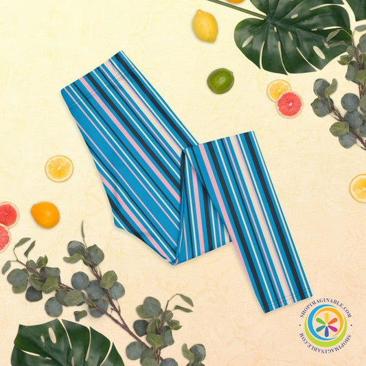 Anything But Basic Blue Line Full Length Leggings-ShopImaginable.com