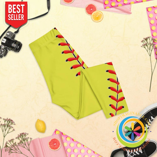 Baseball Stitch Capri Leggings-ShopImaginable.com