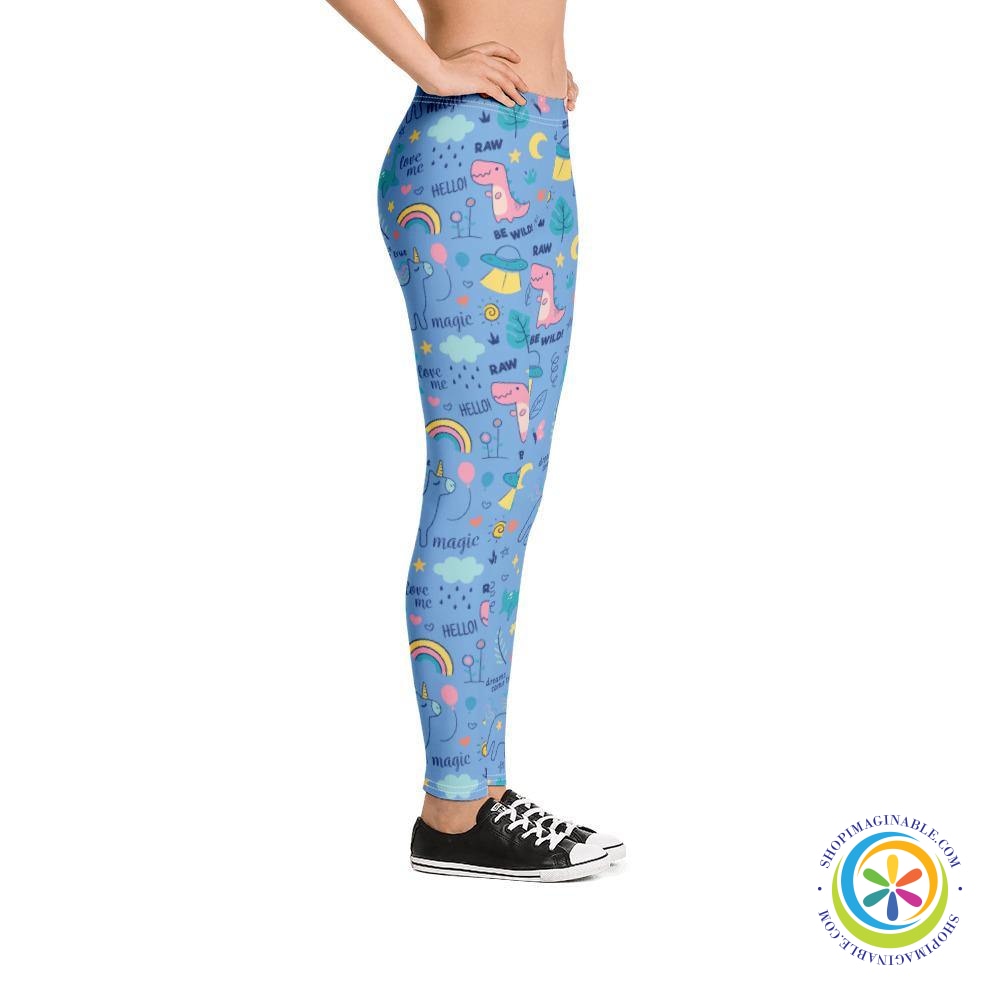 Be Wild Doodled Full Length Leggings-ShopImaginable.com