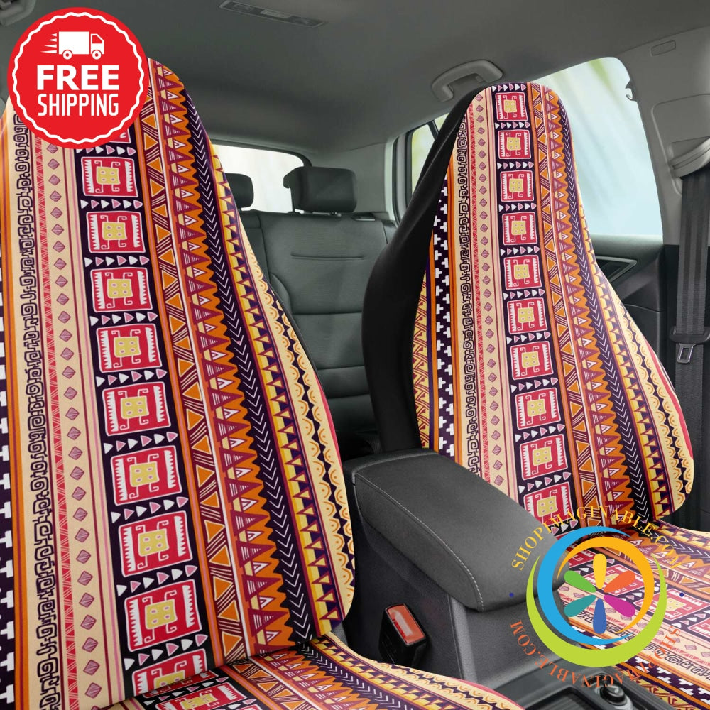Boho Stripe Decor Car Seat Covers (2)-ShopImaginable.com