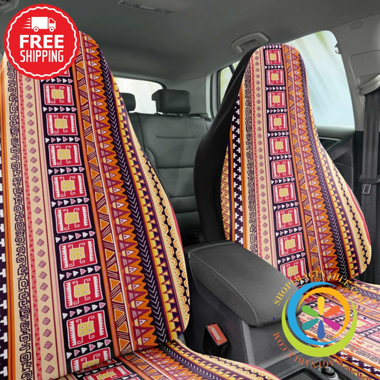 Boho Stripe Decor Car Seat Covers (2)-ShopImaginable.com