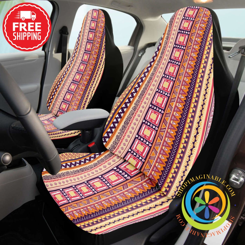 Boho Stripe Decor Car Seat Covers (2)-ShopImaginable.com