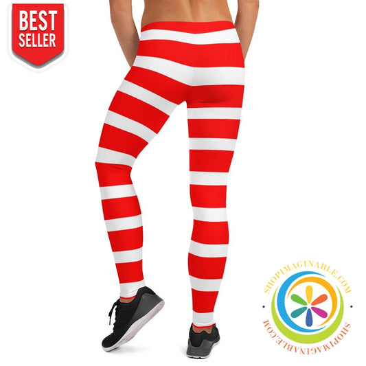 Candy Cane Full Length Leggings-ShopImaginable.com