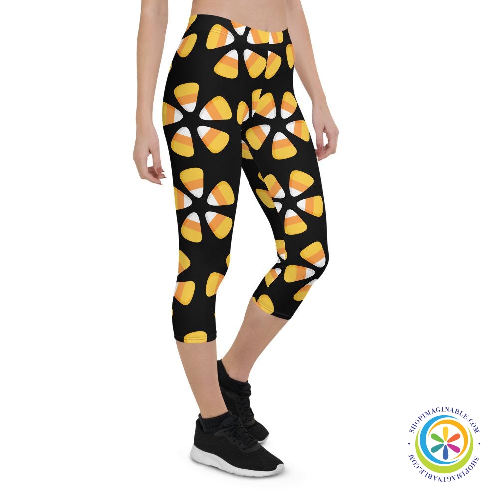 Candy Corn Capri Cropped Leggings-ShopImaginable.com