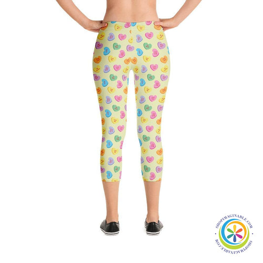 Candy Heart's Sweethearts Capri Cropped Leggings-ShopImaginable.com