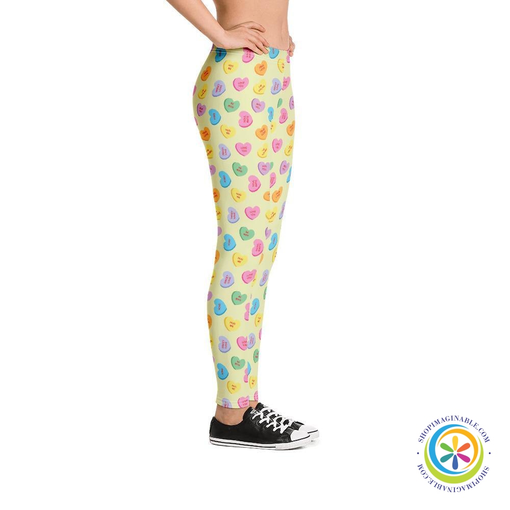 Candy Heart's Sweethearts Full Length Leggings-ShopImaginable.com