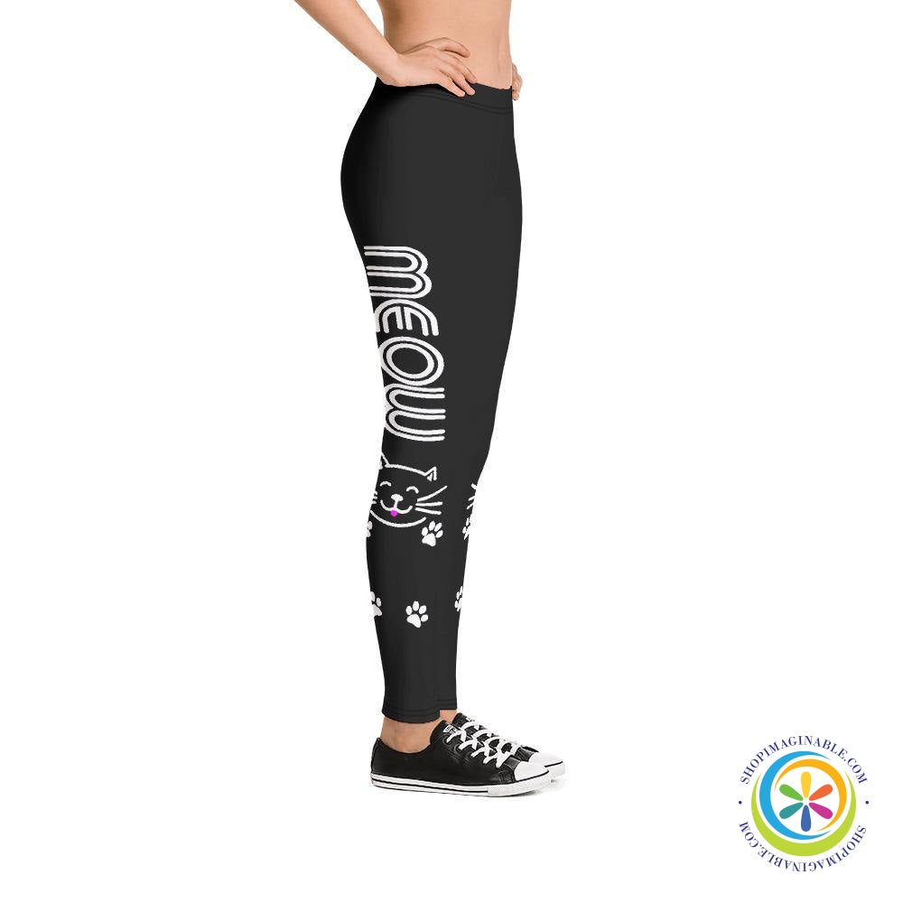 Cats MEOW Full Length Leggings-ShopImaginable.com