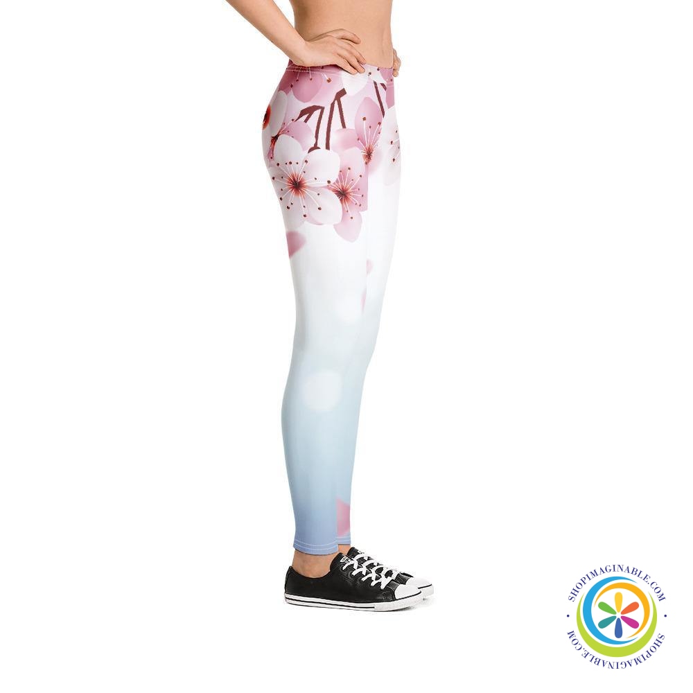 Cherry Blossom Full Length Leggings-ShopImaginable.com