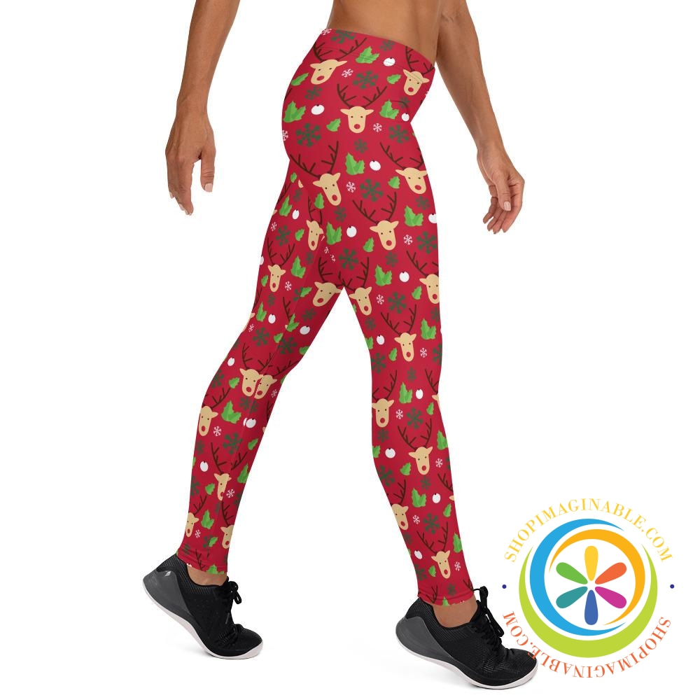 Christmas Deer Holiday Leggings-ShopImaginable.com