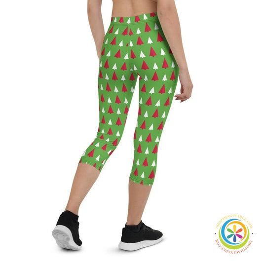 Christmas Tree Capri Leggings-ShopImaginable.com
