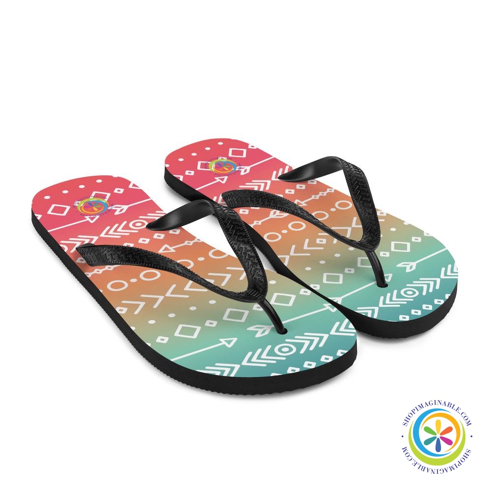 Colorful Boho Chic Flip-Flops-ShopImaginable.com