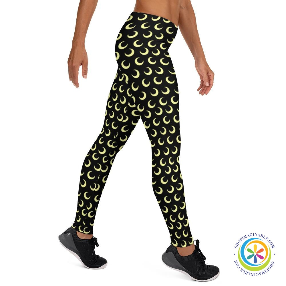 Crescent Moon Full Length Leggings-ShopImaginable.com