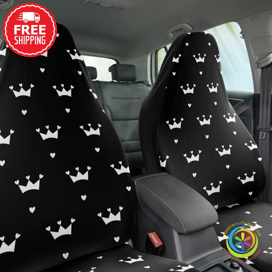 Crown & Hearts Car Seat Cover-ShopImaginable.com