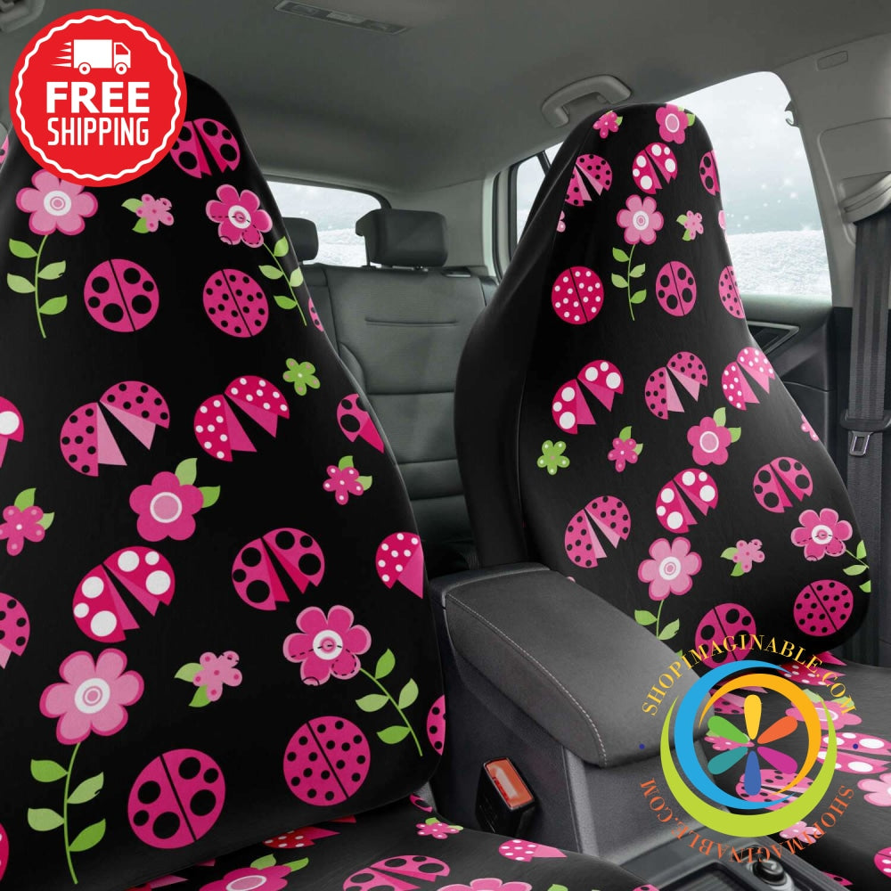 Cute Ladybugs Pair Car Seat Covers Cover - Aop