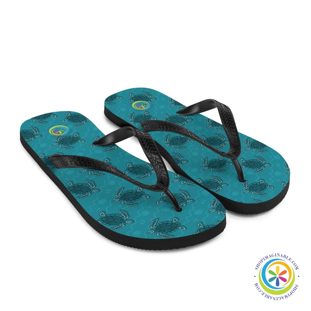 Cute Sea Turtle Flip-Flops-ShopImaginable.com
